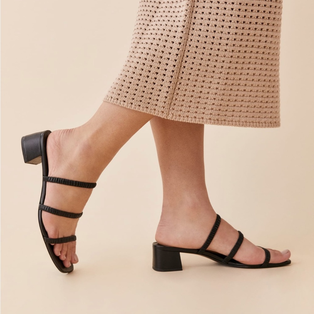 Assunta Strappy Block Heel Mule sandals